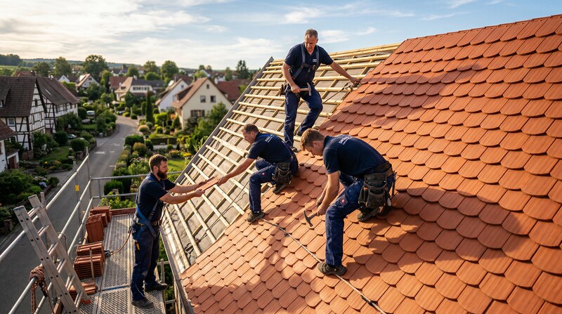 Zimmerer bei der Arbeit